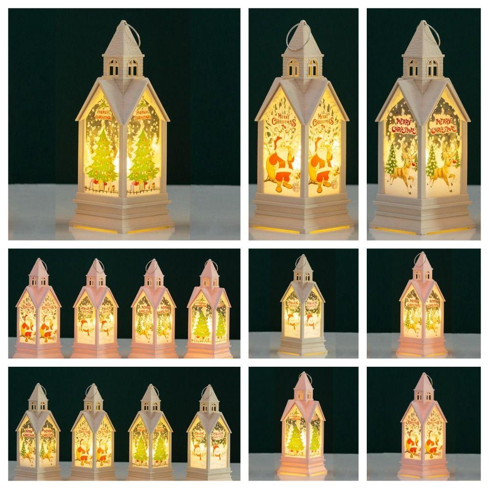 Christmas tree Christmas Santa Lantern LED Snowman Hanging Lanterns Christmas Wind Lantern Home
