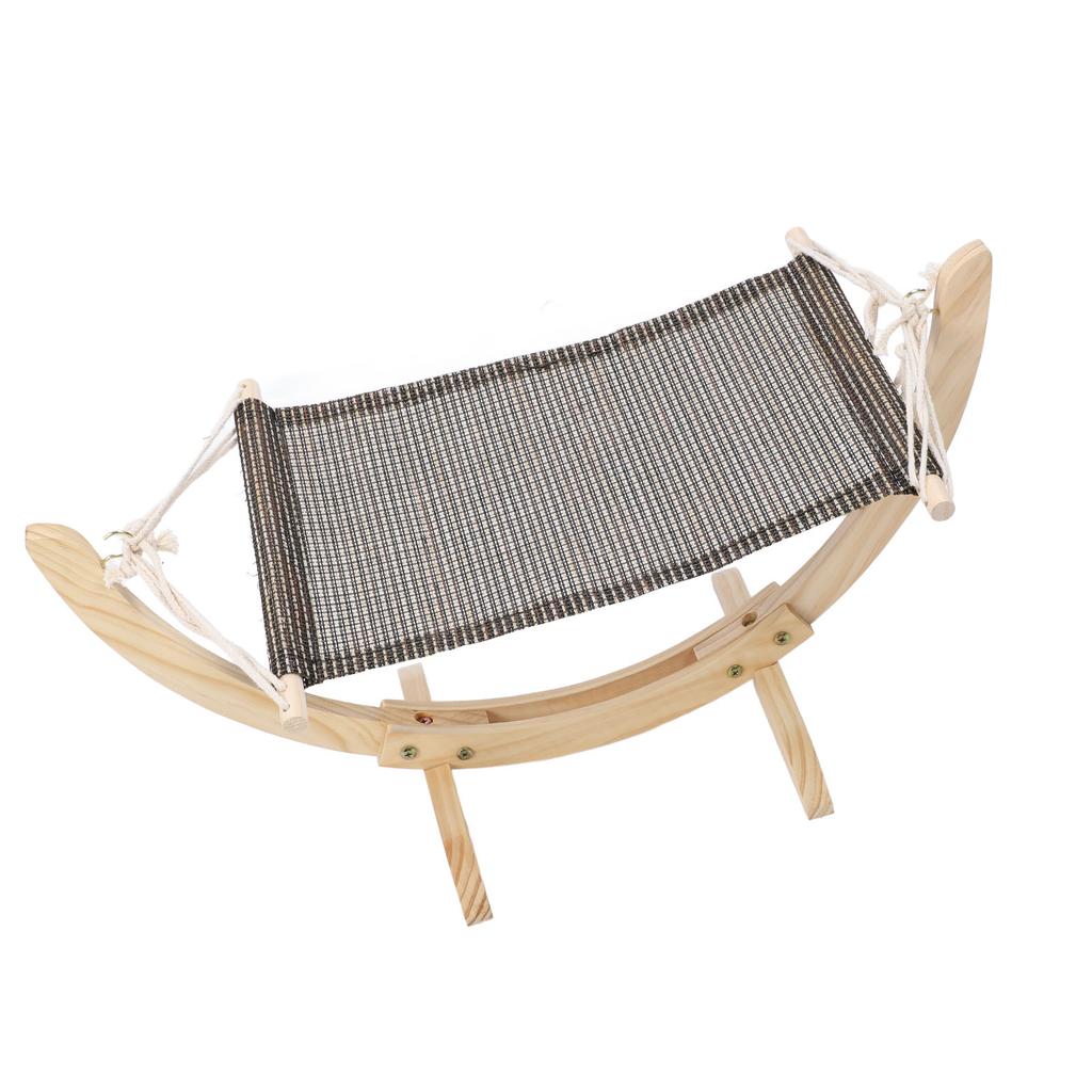 Rede de Gato de Madeira Montagem Fácil Rede Elevada para Animais de Estimação Cama Móveis para Gatinho Cachorrinho Animal Pequeno Tecido de Malha