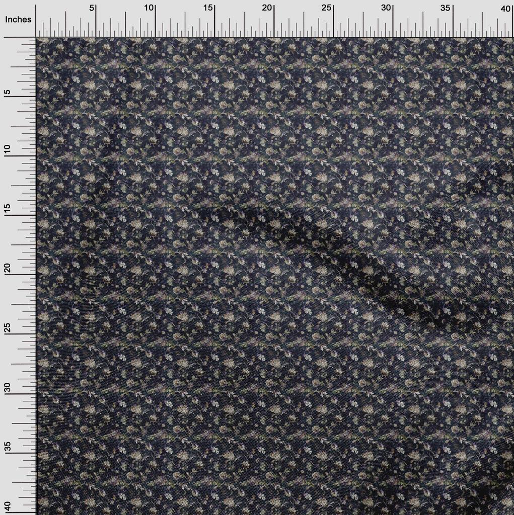 oneOone Cotton Flex Dark Blue Fabric Batik Sewing Fabric By The Yard Printed Diy Clothing Sewing Supplies 40 Inch