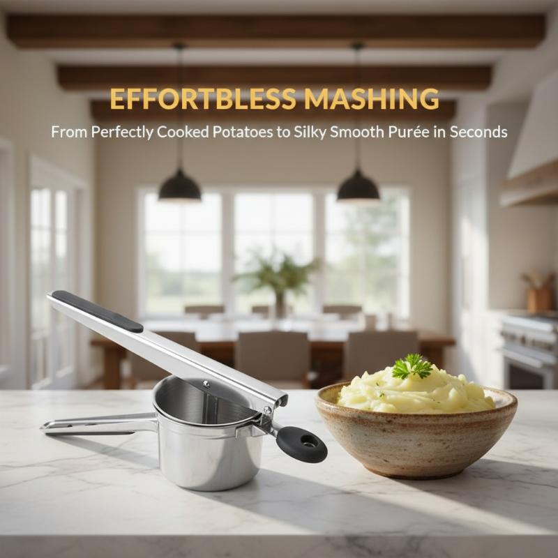 Potato Masher And Crusher.3 Interchangeablediscsstainless Steel, For Fluffy Mashed Potatoes Potato Press, And Kitchen Tool 1Pc