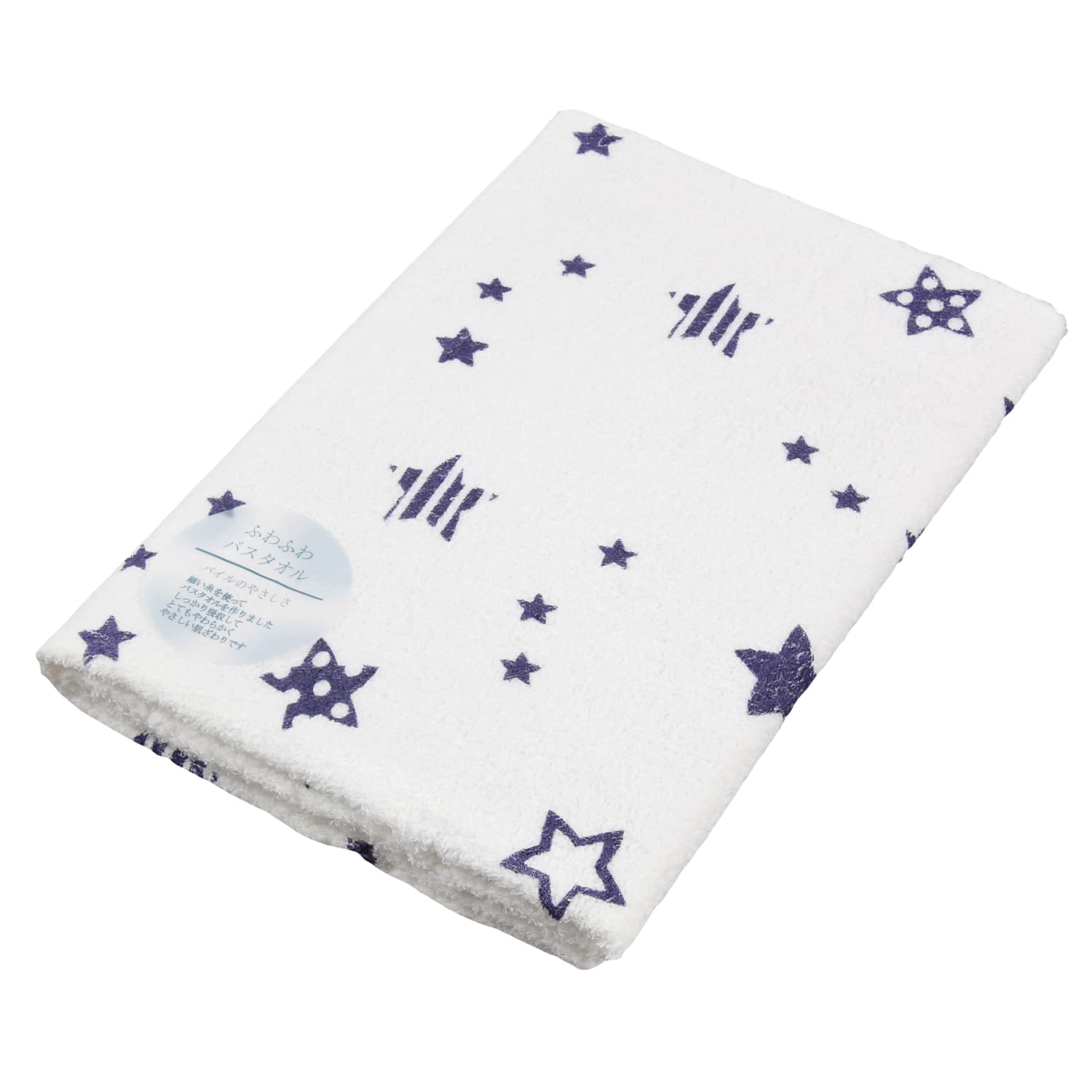 

Isamu Shokai made in fluffy bath star 88 x 88 cm 100% cotton, Japan, towel, pattern,