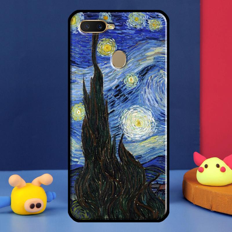 Van Gogh Starry Sky Case For Oppo A91 A5 A9 A16 A76 A96 A58 A78 A98 A52 A72 A74 A94 A54 S A57 A77 A15 A17 Cover