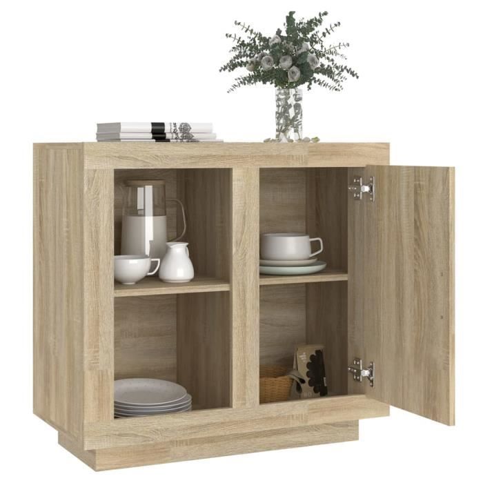 VidaXL Buffet Sonoma Oak 80x40x75 Cm 811829