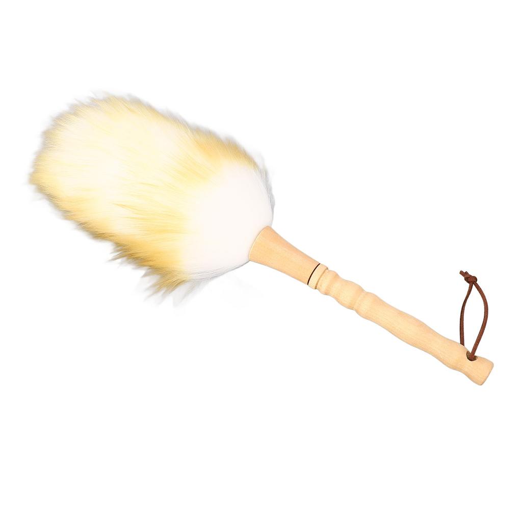 Reinigungsbürste Staubwedel Multifunktional Holzgriff Lammwolle Staubwedel für Jalousien Tisch Klavier Lang