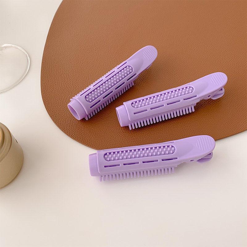 

4/8 шт. Пушистые объемные зажимы для корней волос - Самозакрепляющийся инструмент для укладки волос для мгновенной челки и DIY бигуди для волос для женщин 4pcs фиолетовый