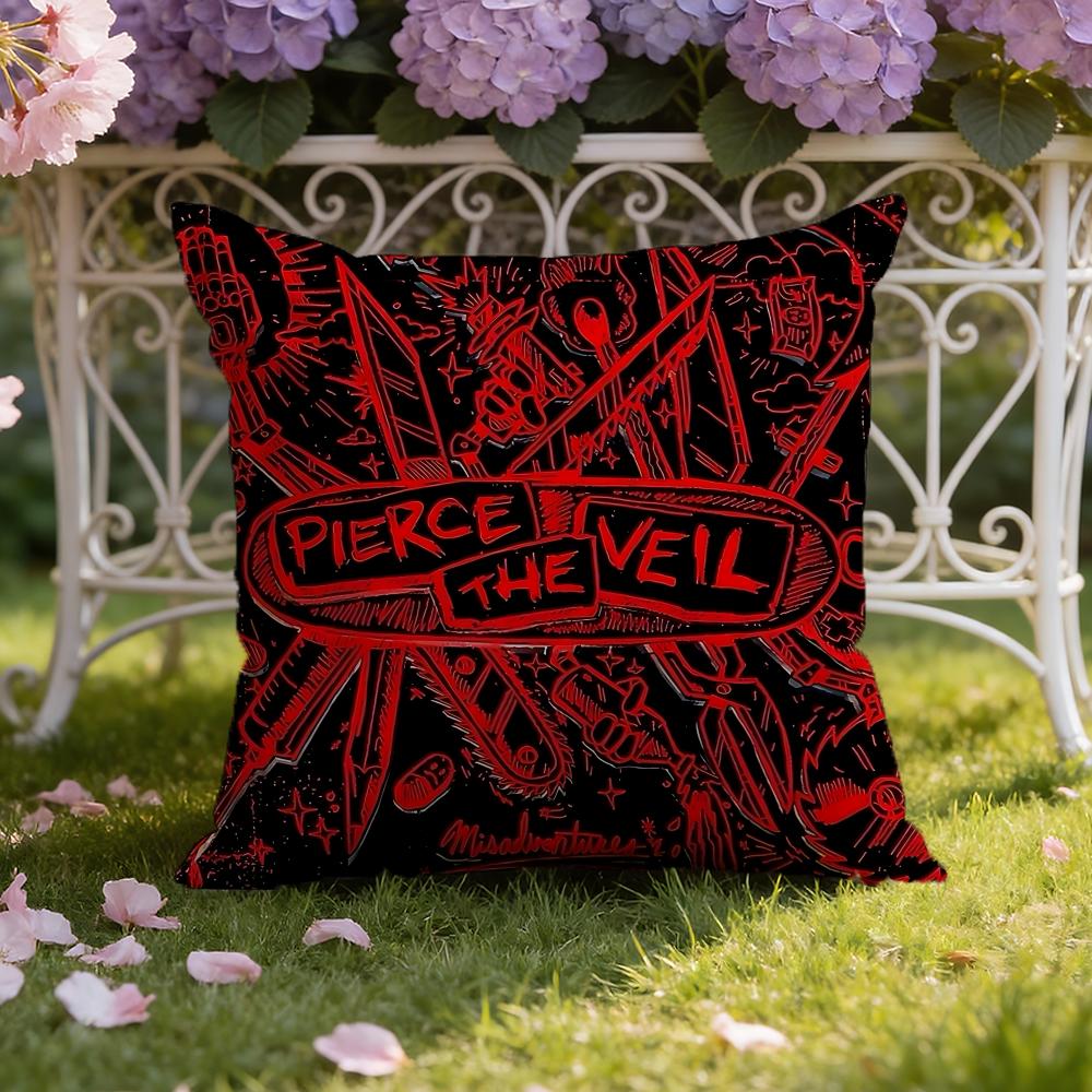 P-Pierce Band The Veil Cushion Cover Home & Car Dual-Scene Pillow Cover: Reversible for Premium Comfort