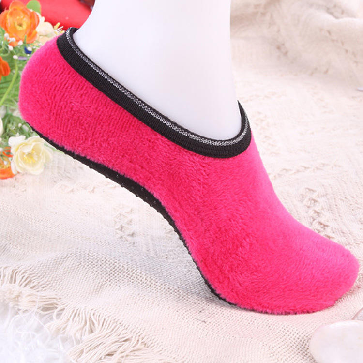 Buy Autumn And Winter Plus Velvet Thick Floor Socks For Men And Women Antiskid Socks at