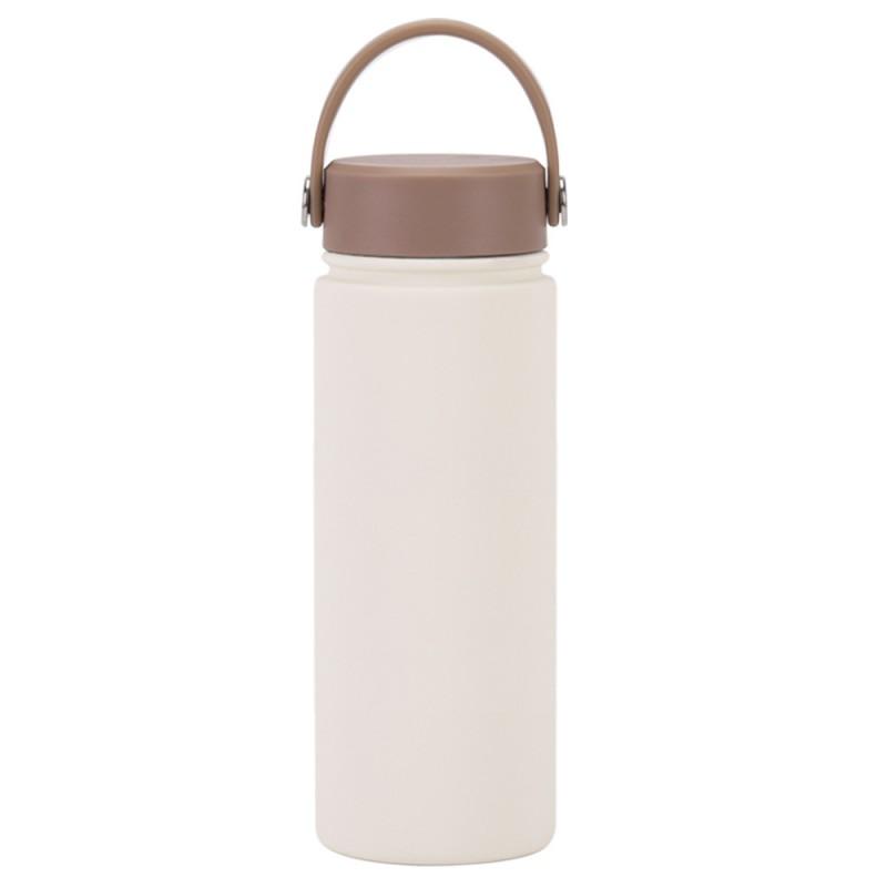 550ml Stainless Steel Vacuum Insulated Travel Mug With Wide Mouth Carry Strap - Outdoor Sports Water Bottle Gym Hiking