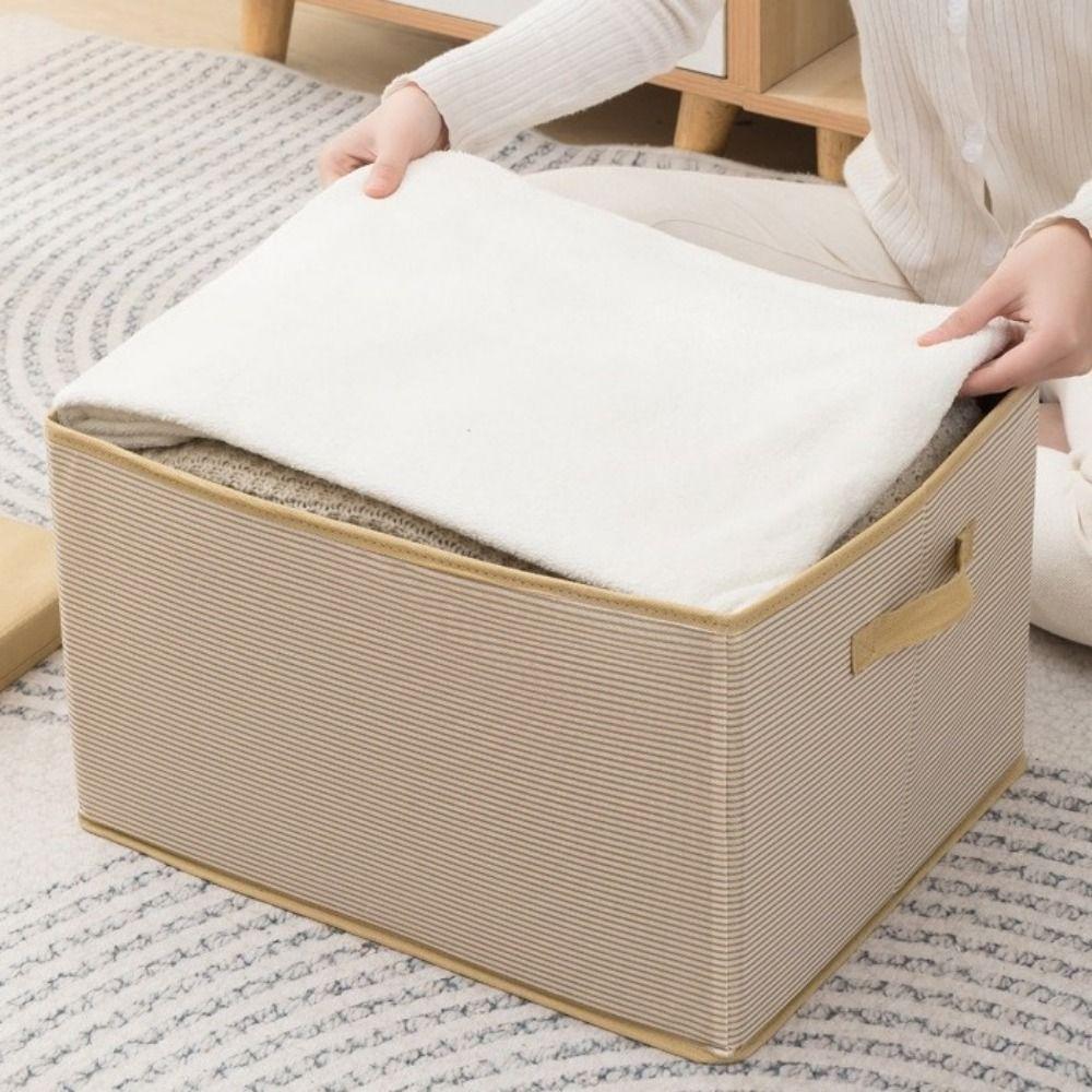 Large Capacity Cover Clothes Storage Box Folding Moisture-proof Clothes Quilt Storage Box with Handle Space Saving