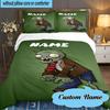 Custom Name Zombie Garden Battle Bedding Set 3pcs, Bedding Set Including 1pc Duvet Cover And 2pcs Pillowcases for Bedroom, Dormitory Gift