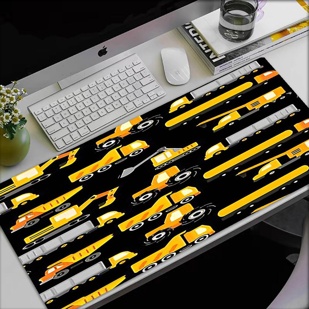 excavator Theme Mouse Pad, Non Slip Rubber Base, Multifunctional Office & Home Decor, Perfect for Workspace Personalization.