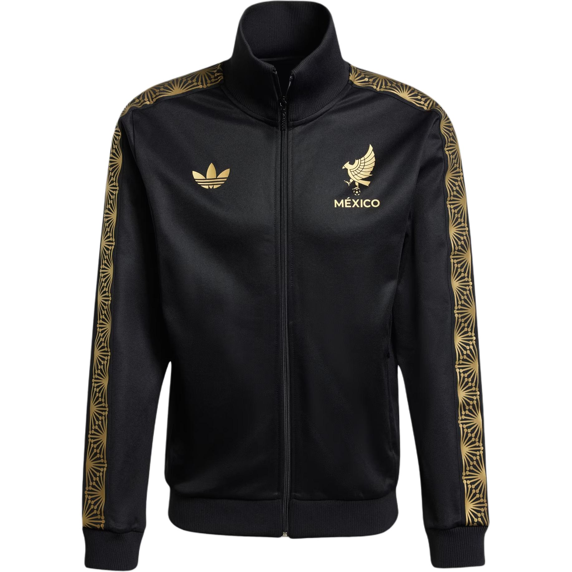 

Adidas Mexico Gold Track Top Black Men Streetwear JE5335 4XL