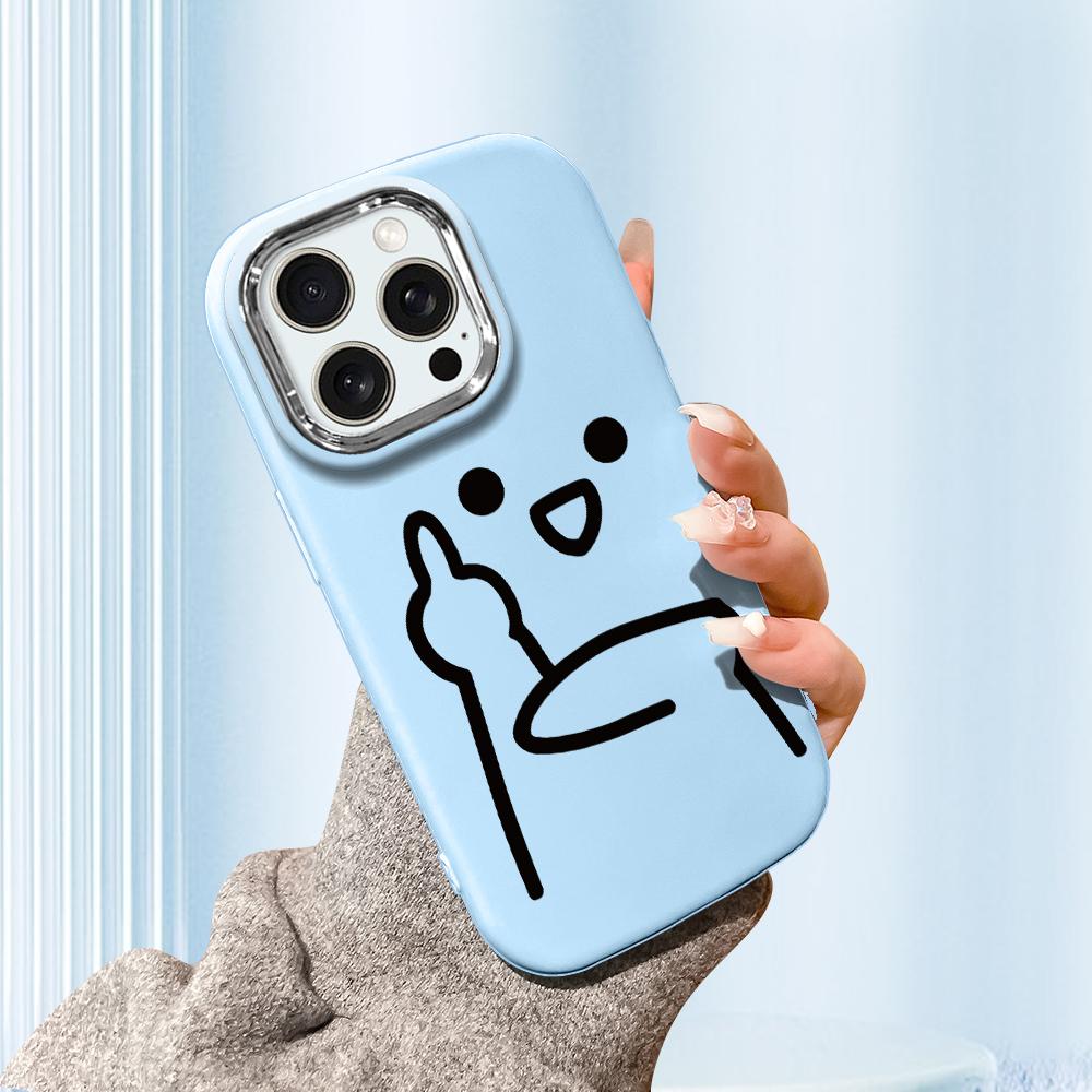 For iPhone 15 14 13 11ProMax 14 15 16 Samsung S25 S24 S23 S22 Redmi 10 13 14C Cartoon Black Cat Silver Edge Soft Liquid Silicone Protective Casing