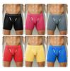 Men's Anti-Chafing Sport Boxer Briefs, Plus Size, Breathable, with Large Pouch and Extended Leg.