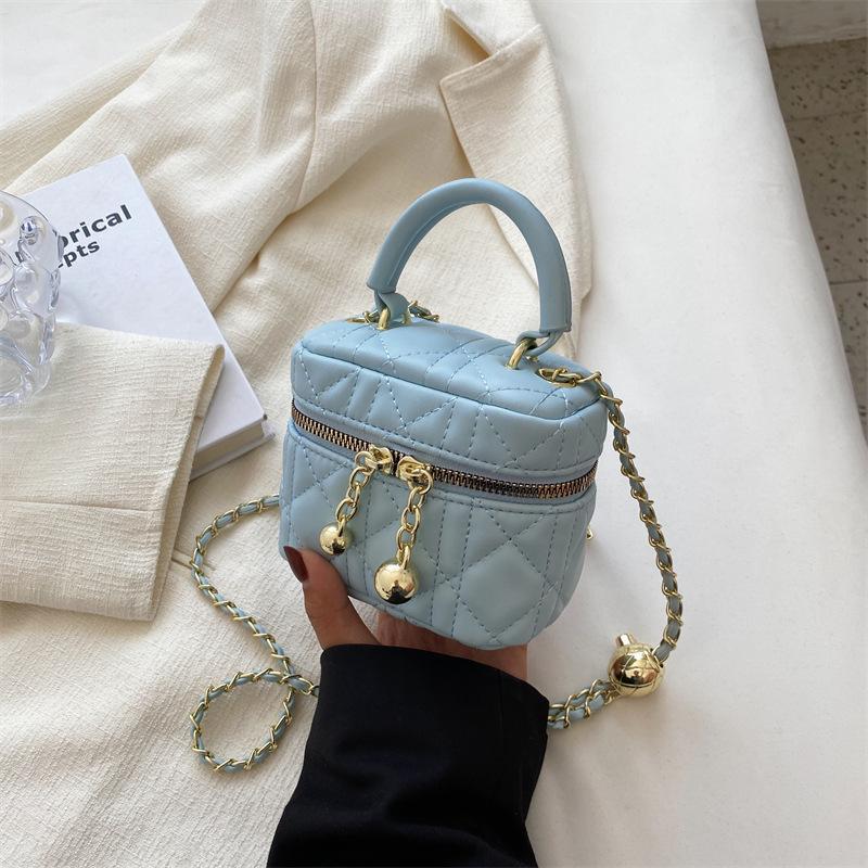 Rhombus Chain Bag Women's New High-end Fashion Mini Shoulder Messenger Bag Popular Small Square Bag