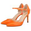 New Women Pumps Pointed Toe Patent Leather High Heels Sexy Ankle Strap Sandals Ladies Party Wedding Shoes Femininos 952-7PA