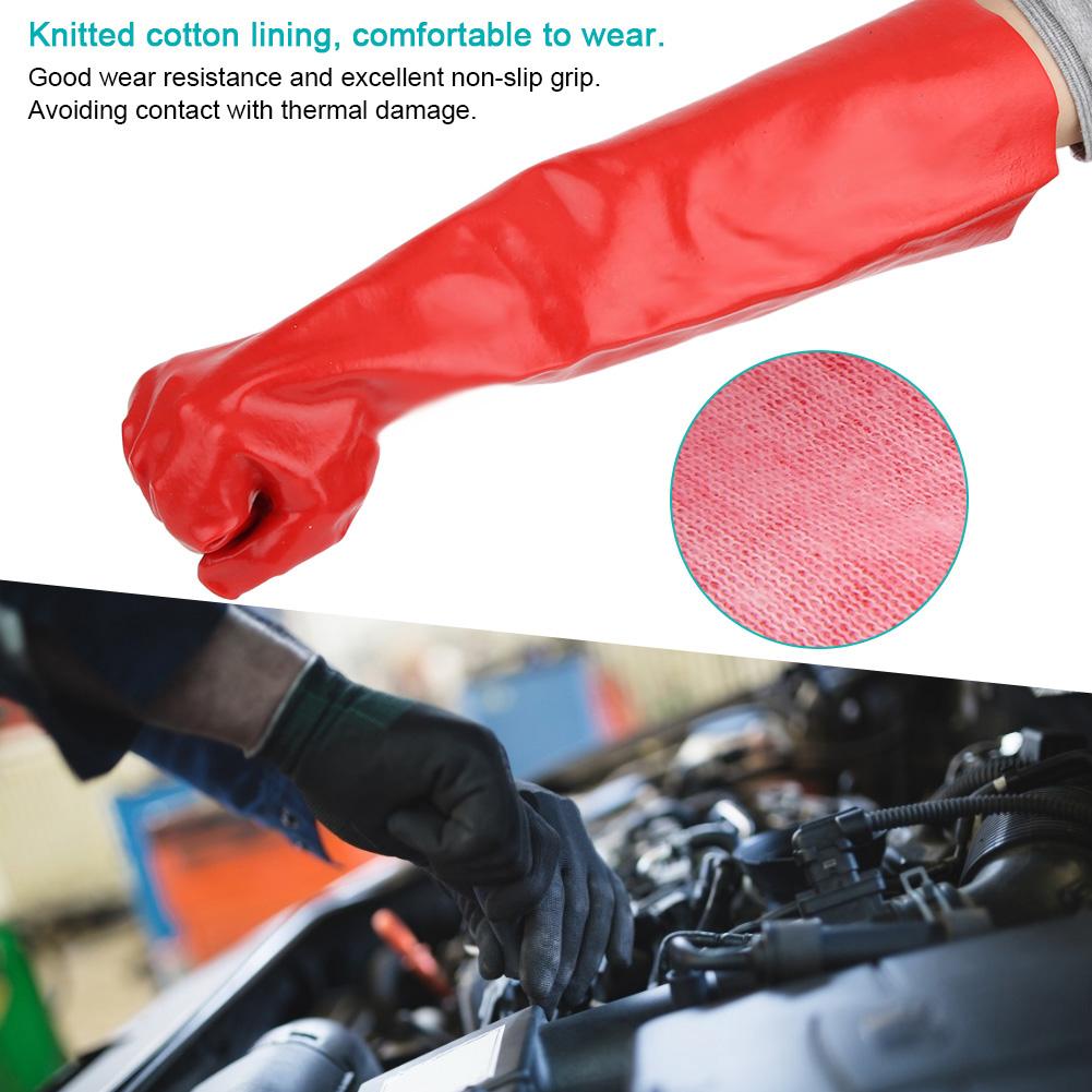 Long Anti Chemical Gloves PVC Acid Alkali Oil Resistant Coldproof Hands Protector for Industry Laboratory