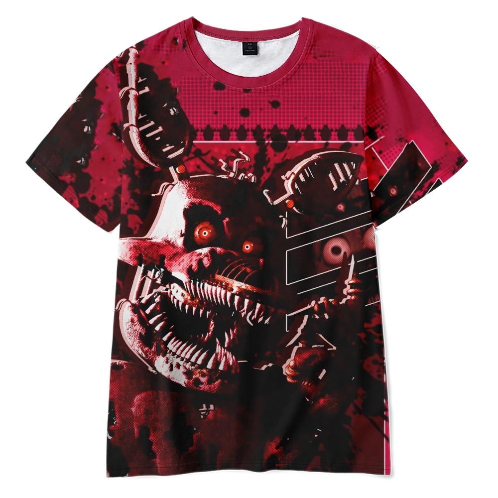 Módní kreslená trička Five Nights At Freddy's pro ženy a muže, letní oblečení, fitness tričko s kulatým výstřihem, pánské tričko nadměrné velikosti, topy
