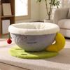 Snug Cat Bed with Toy | Cushioned, Coffee mug feline Bed, Scratch-Friendly, for