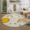 Cartoon Style Carpets for Living Room Thicken Anti-slip Children Rug Cute Round Bedroom Decor Plush Carpet Fluffy Soft Study Mat
