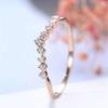 18 Karat Roségold Platinierter Diamant Verlobungsring für Damen Stapelbarer Versprechensring Kleiner Finger Ring Modeschmuck Geschenk