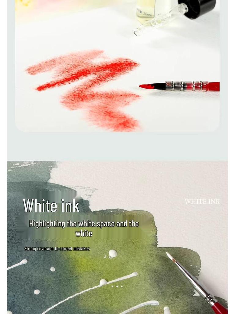 Phoenix White Abdeckflüssigkeit: Ochsen Galle & Gummi Arabic Aquarellmedium