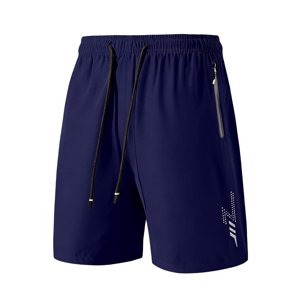Men’s Lightweight Athletic Shorts with Elastic Waistband Drawstring and Zipper Pocket for Sports Workout Running Training