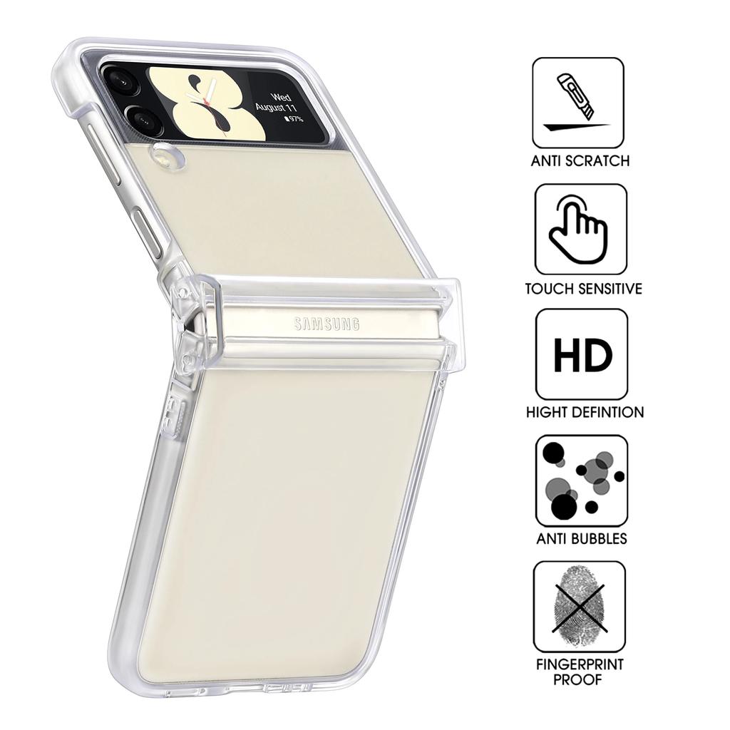Mobile Phone Clear Cover Case for Samsung Galaxy Z Flip 7 FE 6 5 5G Flip7 Flip6 Flip5 Flip3 Flip4 Flip 3 4 Protection Funda