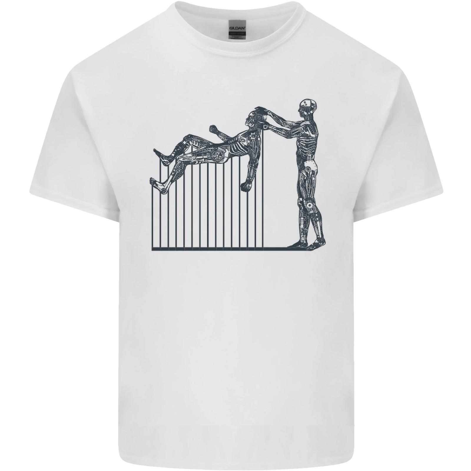 Robot Maintenance AI Futuristic SC-FI Mens Cotton T-Shirt Tee Top S