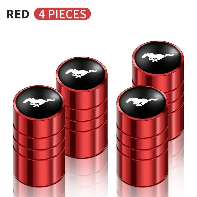 New 2026 Car Sticker 4pcs Car Wheel Air Valve Stem Cover Caps For Ford Mustang Shelby GT Fender Zapatillas Miniatura Gt 2015 201