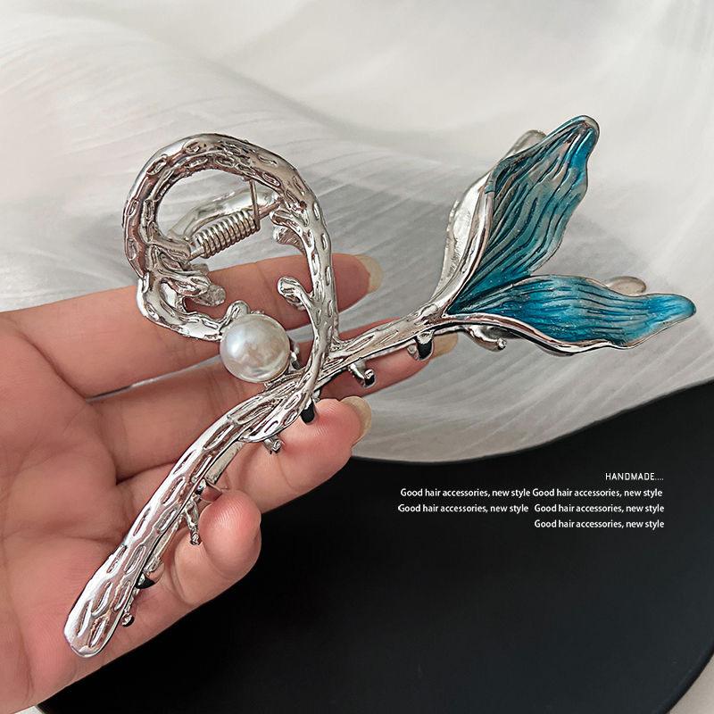 Alloy Womens Back-of-Head Grabber Large High-End Hair Claw Clip Summer 2026 Shark Clip Headpiece Japan and Korean Style
