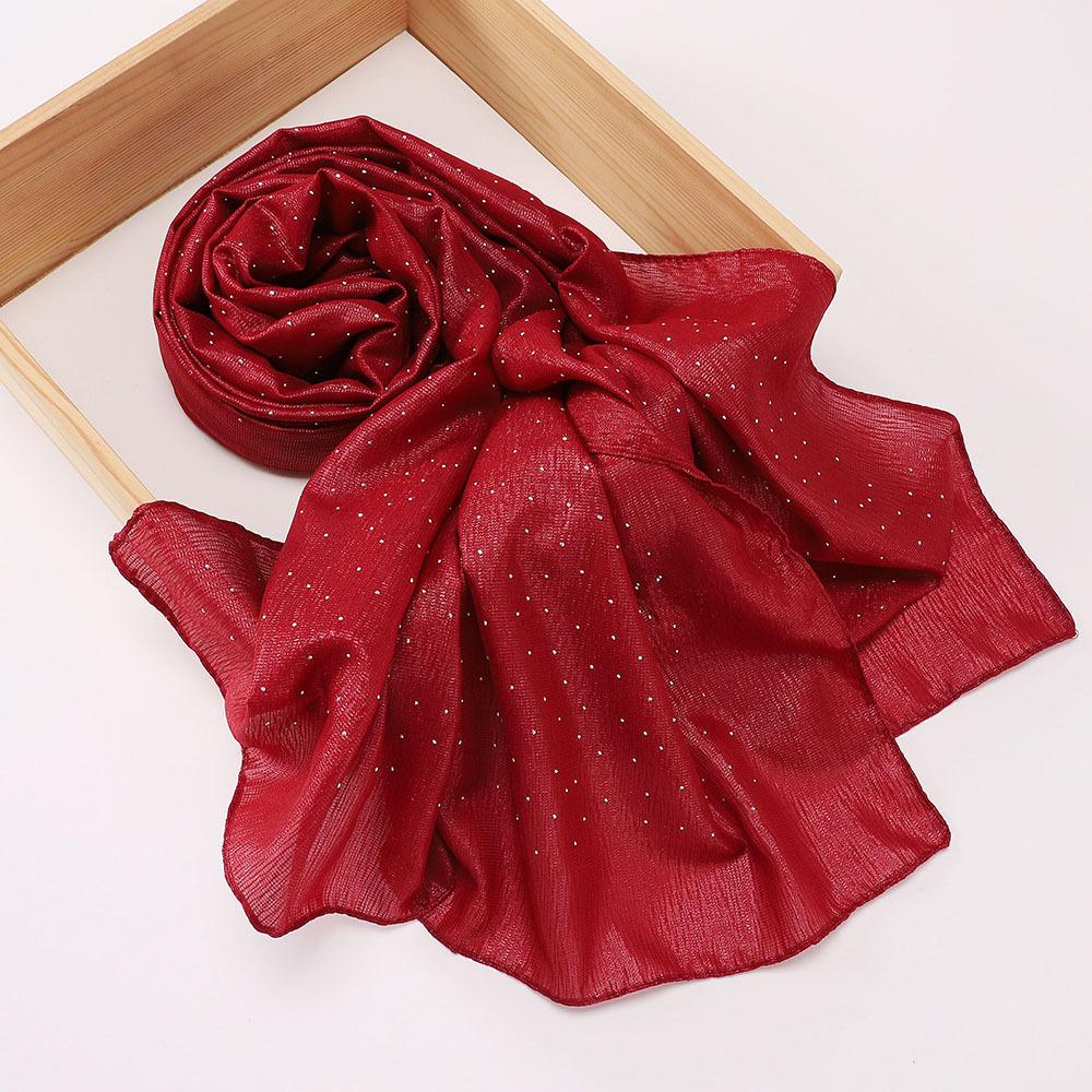 

Новый малайзийский квадратный платок, платок из искусственного шелка сатина, цыганский платок с горячими бриллиантами, индонезийский платок-пакет 70*180CM