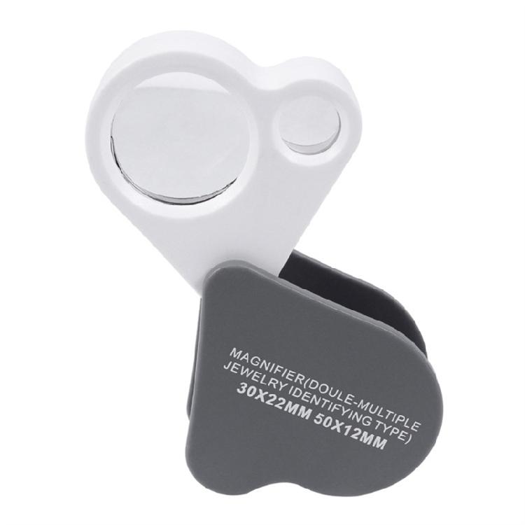 Foldable 30X 50X Magnifying Lens Eye Loupe Magnifier for Coin Jewelry Inspection