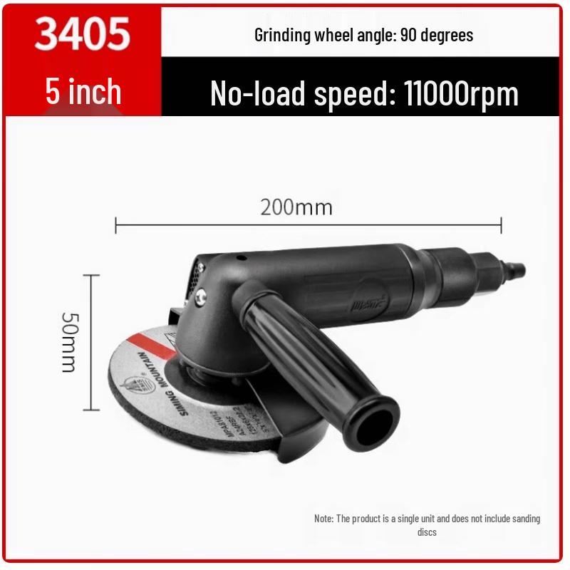 

YunDuo 3405 Industrial 5-inch Pneumatic Angle Grinder
