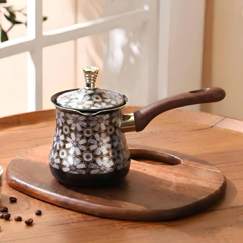 Panela Turca para Café e Leite em Aço Inoxidável - 1 Peça
