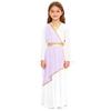 Halloween & Party Dress for Girls: Ancient Greek Princess Costume with Long Sleeves, Contrast Colors for Performance & Play