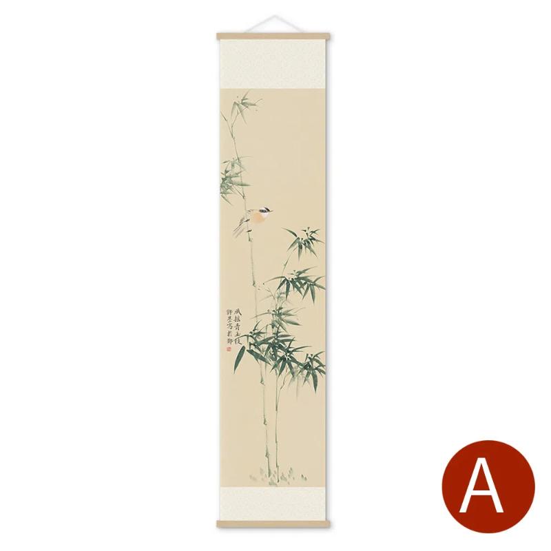 

Новый китайский стиль, подвесной свиток, чайная комната, ресторан, подвесная живопись, свиток, вертикальный, настенная роспись для украшения коридора, рисунок 30 130cm