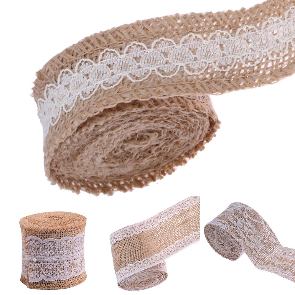 Juta Lniana Objętość Koronki Ręczna Objętość Dekoracji 6CM Szerokość 2M Długość