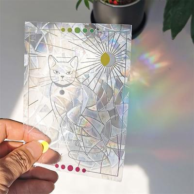 3D Laser Rainbow Window Sticker Film Sun Catchers Wall Stickers for Home Wall Window Decoration Children Kids Bedroom Decoration