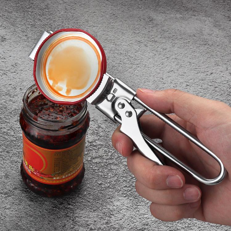 Adjustable Stainless Steel Can Opener - Creative, Convenient, Twist-Off Lid for Home, Hotel, and Bar Use