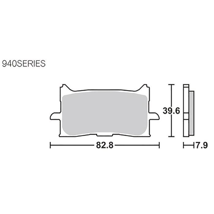 KITACO SBS Brake Pads Street & Sport 940HS Sintered Metal CRF1000L Africa Twin DCT 777-0940020