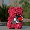 Cute Bear Artificial Rose Flower with Gift Box Valentine's Day Gifts for Mom Wife Grandma Girlfriend Sister In Mother's Day Birthday Anniversary