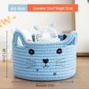Colorful Cat Cotton Rope Storage Basket for Cosmetics, Toys, Keys & Books