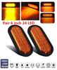 Universal 2x Oval Brake Stop Tail Fog DRL Turn Sealed Marker Lights Flush Mount