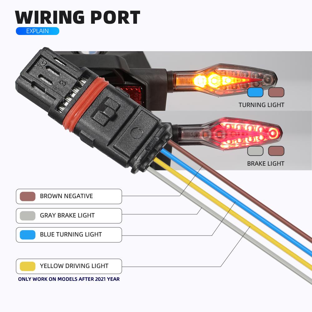 For BMW R1250GS ADV M1000RR S1000RR S1000XR S1000R S 1000 RR XR Motorcycle LED Turn Signal Rear Brake Tail Light Flashing Lamp