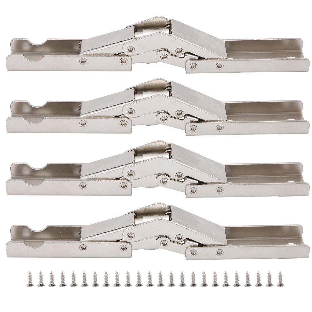 4pcs Hidden Bracket Cabinet Door Hinges Cold Rolled Steel Bridge Shaped Hinges  Cabinet Doors