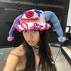 Cute Clown Beanie Cap Funny Knitting Hat for Shopping Walking Universal Windproof Outdoor Activity Women Casual Headwear