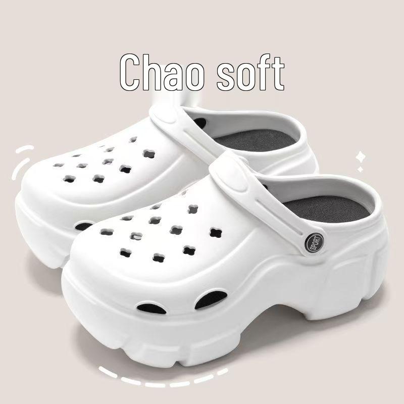 

Женские летние сандалии на платформе EVA: Пляжные туфли на толстой подошве, увеличивающие рост, с нескользящей подошвой и жемчужными стразами. 38-39 (Approx 24cm, Standard)