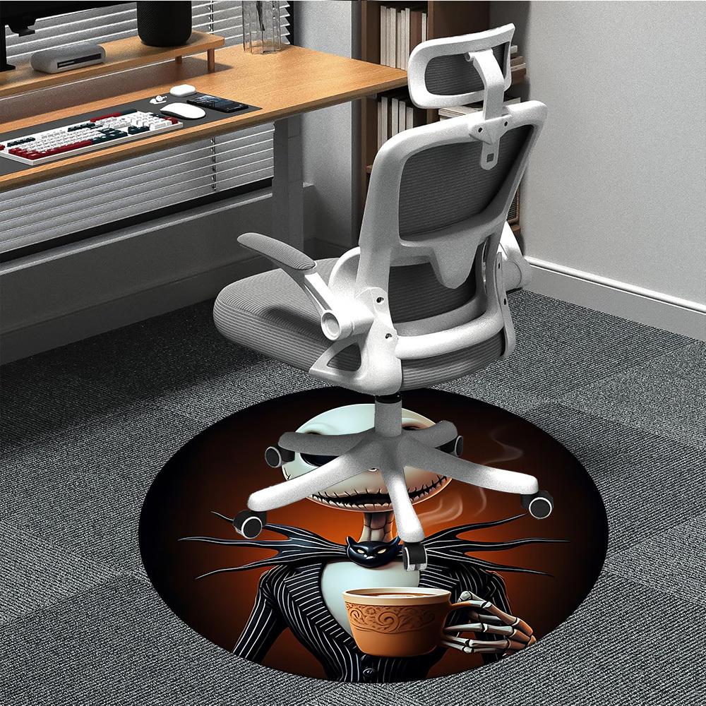 

1pc Jack Skellington Chair Carpet for Office, Non-slip, Soft and Durable Office Rug, Perfect for Office yy251226049 80cm by 80cm