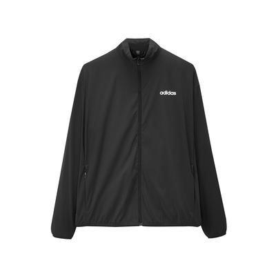 adidas Stovimas apykaklės vienspalvis ilgomis rankovėmis švarkas Unisex švarkas Juodas JI8469